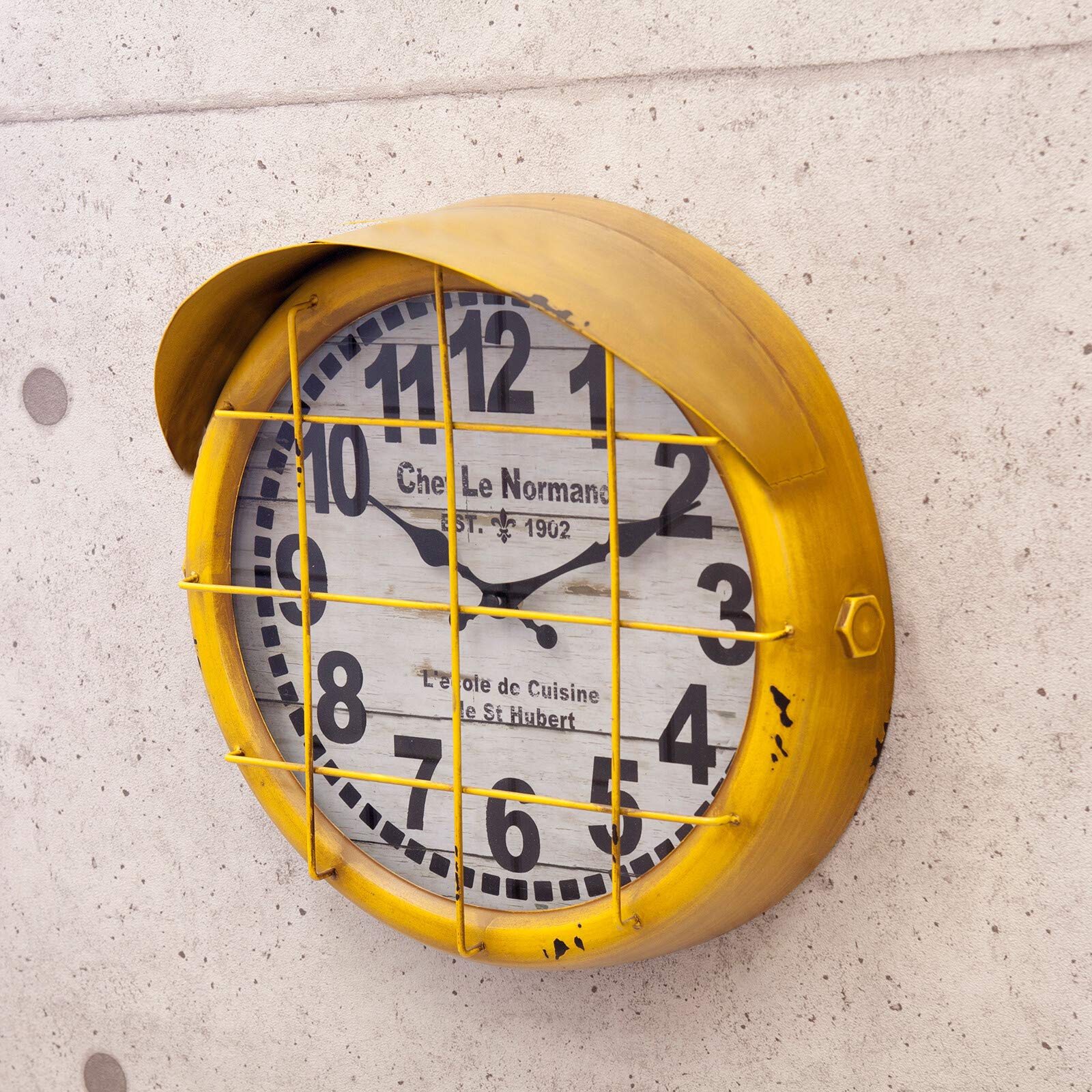 アンティーク風 掛け時計 クロック サブマリン【壁掛時計】イエロー 黄色 壁掛時計】アンティーククロック［サブマリン］の卸向け通販